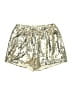 Sincerely Jules Metallic Gold Shorts Size M - photo 1