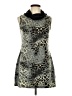 Aryeh Animal Print Gray Cocktail Dress Size L - photo 1