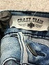 Crazy Train Stripes Blue Denim Shorts Size S - photo 3