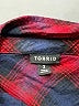 Torrid Plaid Burgundy Long Sleeve Button-Down Shirt Size 3X Plus (3) - photo 7