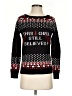 Heart n Crush 100% Acrylic Print Black Pullover Sweater Size S - photo 1