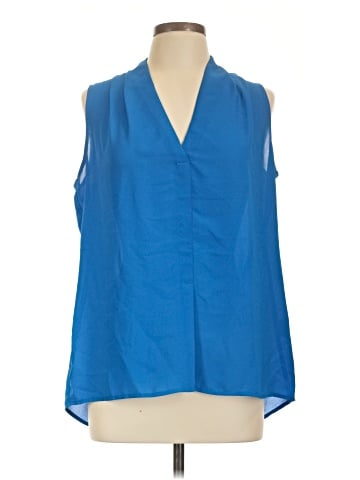 Rose + Olive Sleeveless Blouse (view 1)