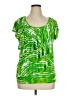 AB Studio Green Short Sleeve Top Size XL - photo 1