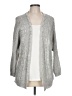 Pink Rose 100% Acrylic Gray Cardigan Size L - photo 1