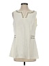 Dennis by Dennis Basso Ivory Sleeveless Blouse Size S - photo 1