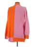 Unbranded 100% Acrylic Color Block Orange Cardigan Size S - photo 2