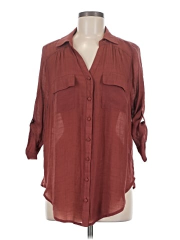 Torrid 3/4 Sleeve Button-Down Shirt (view 1)