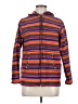 Chico's Design 100% Cotton Stripes Orange Jacket Size Med (1) - photo 1