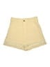 Shein 100% Polyester Solid Yellow Shorts Size 6 - photo 1