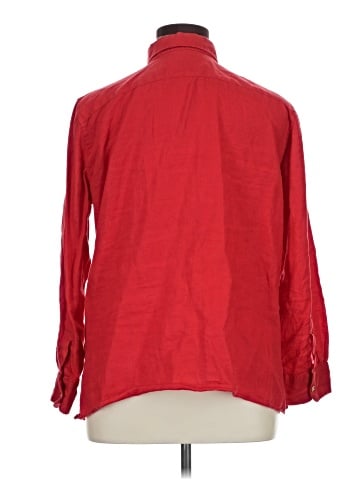 Chaps 3/4 Sleeve Button-Down Shirt (view 2)