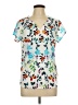 Van Heusen 100% Polyester Ivory Short Sleeve Blouse Size L - photo 1
