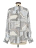 Ann Taylor 100% Polyester Silver Long Sleeve Blouse Size M - photo 2