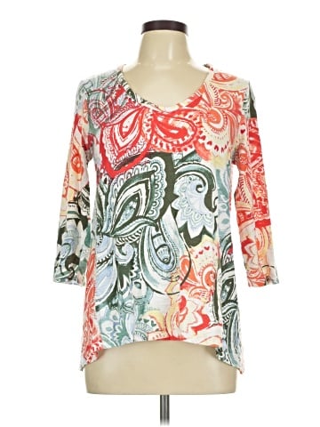 Chico's 3/4 Sleeve T-Shirt (view 1)