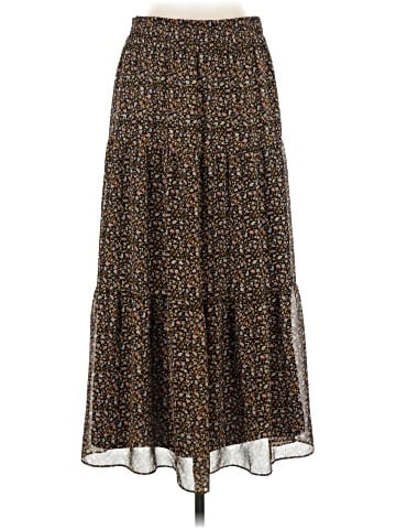 Madewell (Re)sourced Georgette Tiered Maxi Skirt in Folktale Paisley (view 1)