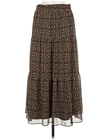 Madewell (Re)sourced Georgette Tiered Maxi Skirt in Folktale Paisley (view 2)