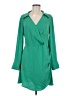 H&M 100% Polyester Solid Green Casual Dress Size M - photo 1