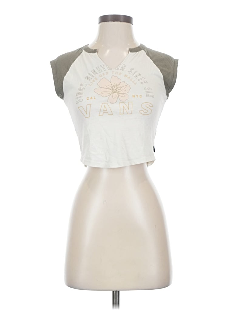 Pre-owned Vans Sleeveless T-shirt In Ivory