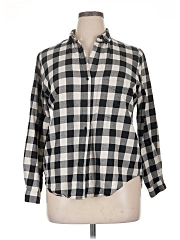 Zara Basic 3/4 Sleeve Button-Down Shirt (view 1)