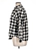 Zara Basic Checkered-gingham Black 3/4 Sleeve Button-Down Shirt Size XL - photo 5
