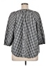 Catherines 100% Cotton Houndstooth Black 3/4 Sleeve Blouse Size 1X - photo 2