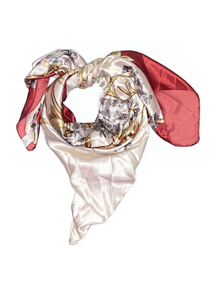 Pre-owned Unbranded Silk Scarf In Ivory