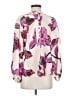 Lanhtropy Print Ivory Long Sleeve Blouse Size XS - photo 1