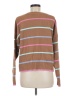 Lands' End 100% Cotton Stripes Brown Pullover Sweater Size M - photo 2