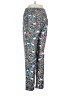 J.Crew Collection 100% Silk Print Silver Teal Active Pants Size 2 - photo 1
