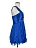BCBGMAXAZRIA 100% Silk Blue Cocktail Dress Size 4 - photo 4