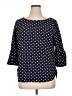 Green Envelope Polka Dots Blue 3/4 Sleeve Blouse Size 1X - photo 1