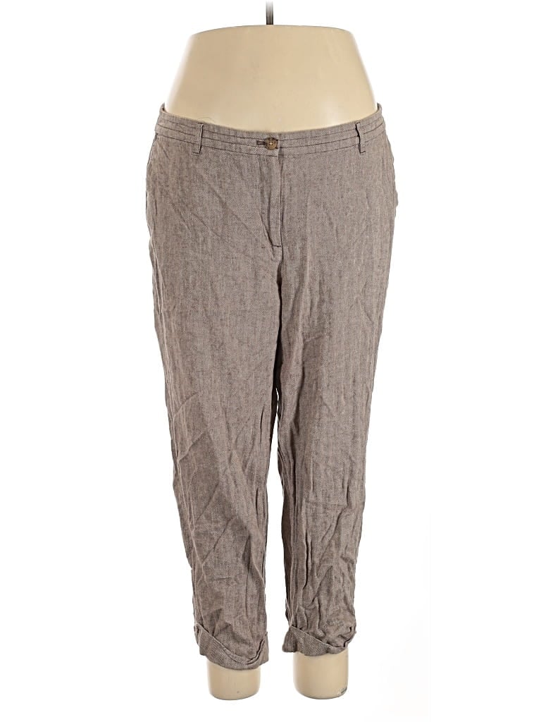 Pre-owned Jjill Linen Pants In Gray