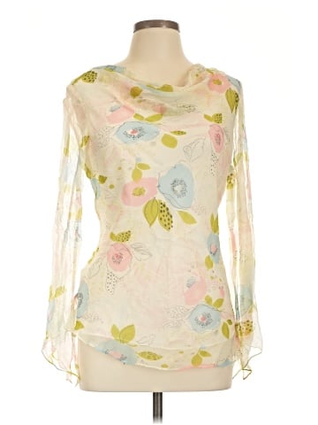 Chadwicks Long Sleeve Silk Top (view 1)