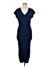 Neiman Marcus Solid Blue Casual Dress Size M - photo 1