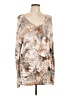 Chico's Print Tan Casual Dress Size Lg (2) - photo 1