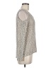 Design Lab Lord & Taylor Silver Long Sleeve Top Size M - photo 4