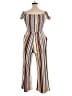 Justify Stripes Ivory Jumpsuit Size XL - photo 2