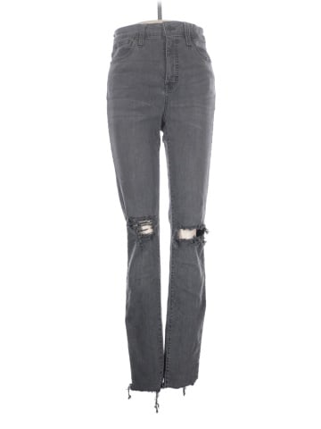 Madewell Tall Curvy High-Rise Skinny Jeans in Black Sea (view 1)