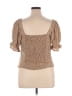 Nine West Tan Short Sleeve Blouse Size XL - photo 2