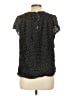 Ann Taylor LOFT Polka Dots Black Short Sleeve Blouse Size L - photo 2