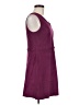 CeCe Solid Burgundy Casual Dress Size 6 - photo 4
