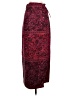 Express 100% Silk Paisley Burgundy Casual Skirt Size 1 - 2 - photo 1