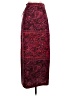 Express 100% Silk Paisley Burgundy Casual Skirt Size 1 - 2 - photo 2