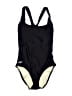 Speedo Solid Black One Piece Swimsuit Size 8 - photo 1