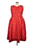 City Chic 100% Polyester Hearts Red Casual Dress Size 22 Plus (XL) - photo 2