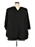 Worthington 100% Polyester Black 3/4 Sleeve Blouse Size 3X - photo 1