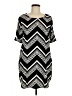 Mono b Chevron-herringbone Black Casual Dress Size M - photo 1