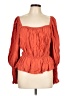 ASOS 100% Viscose Orange Long Sleeve Blouse Size 10 - photo 1