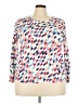 Karen Scott Print White Pullover Sweater Size 3X - photo 1