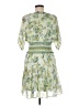 Taylor 100% Polyester Print Green Casual Dress Size M - photo 2