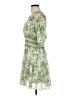 Taylor 100% Polyester Print Green Casual Dress Size M - photo 5